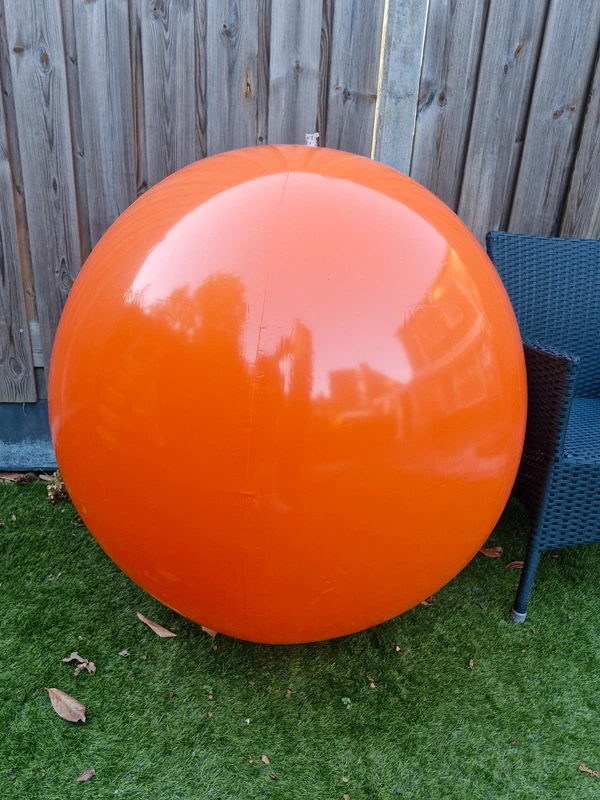Mega Inflatable Beach Ball — Orange, ~115cm Diameter