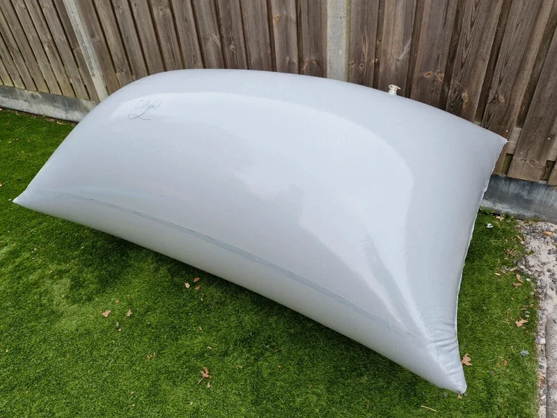 Handmade Grey Inflatable Pillow — GP, 190 x 65 x 112 cm